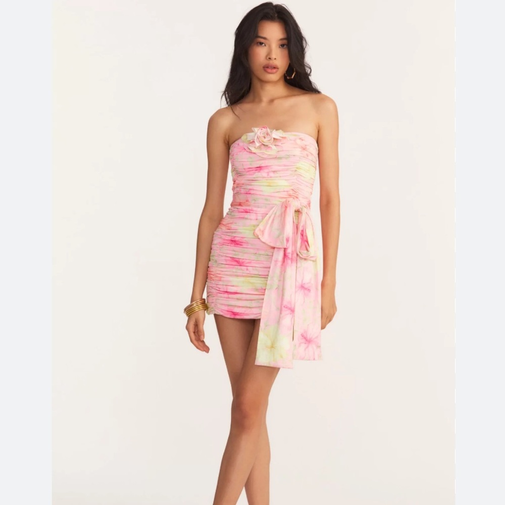 LoveShackFancy nerra mini ruched dress